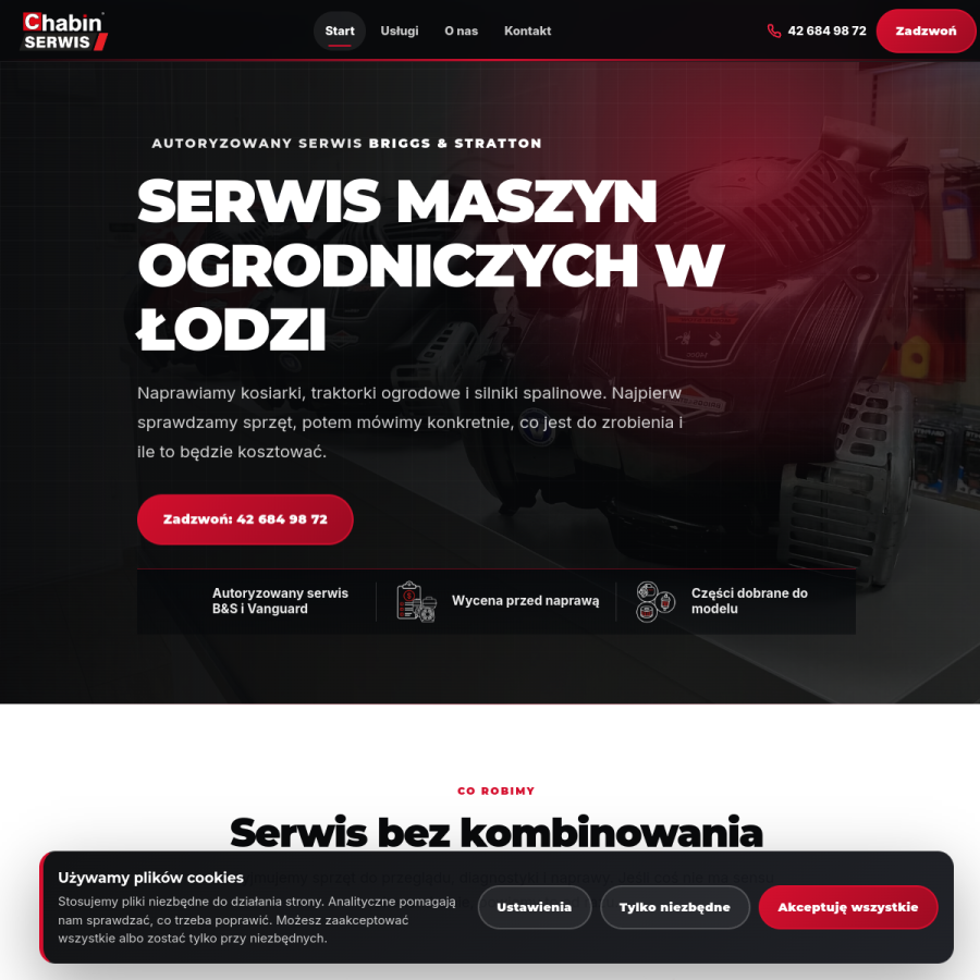 Podgląd strony chabinserwis.pl