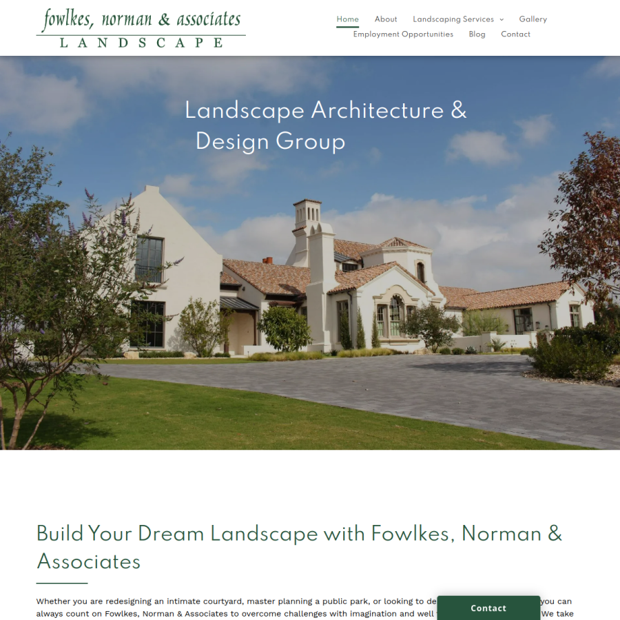 Screenshot of the Fowlkes Norman & Associates Inc website