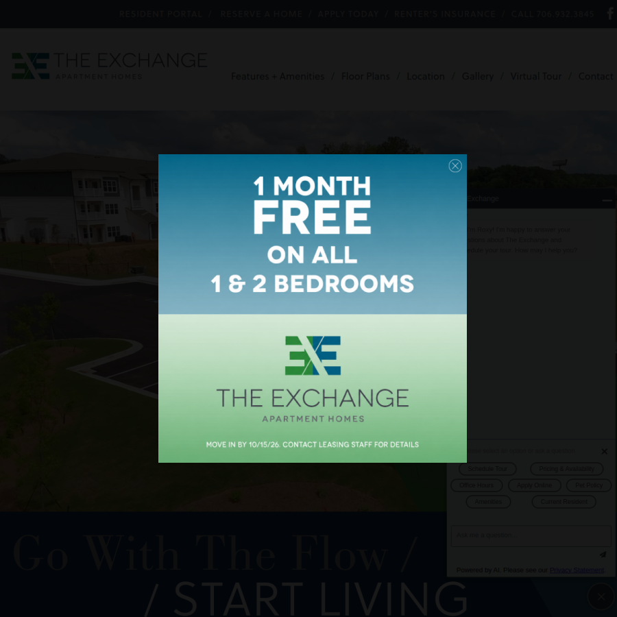 Screenshot of the The Exchange website