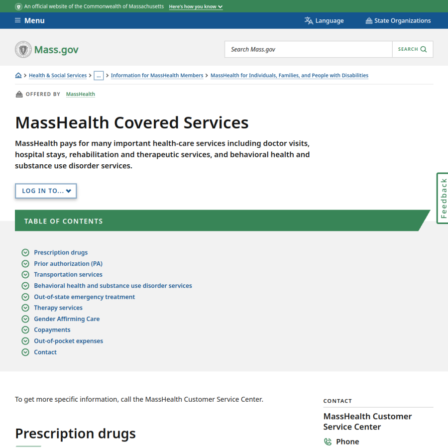 Learn about MassHealth covered services