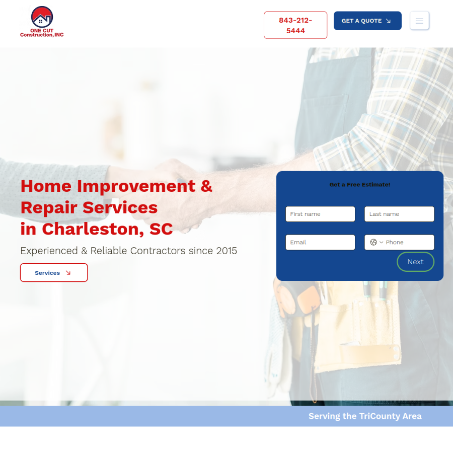 Screenshot of the Ross Family Home Improvements website