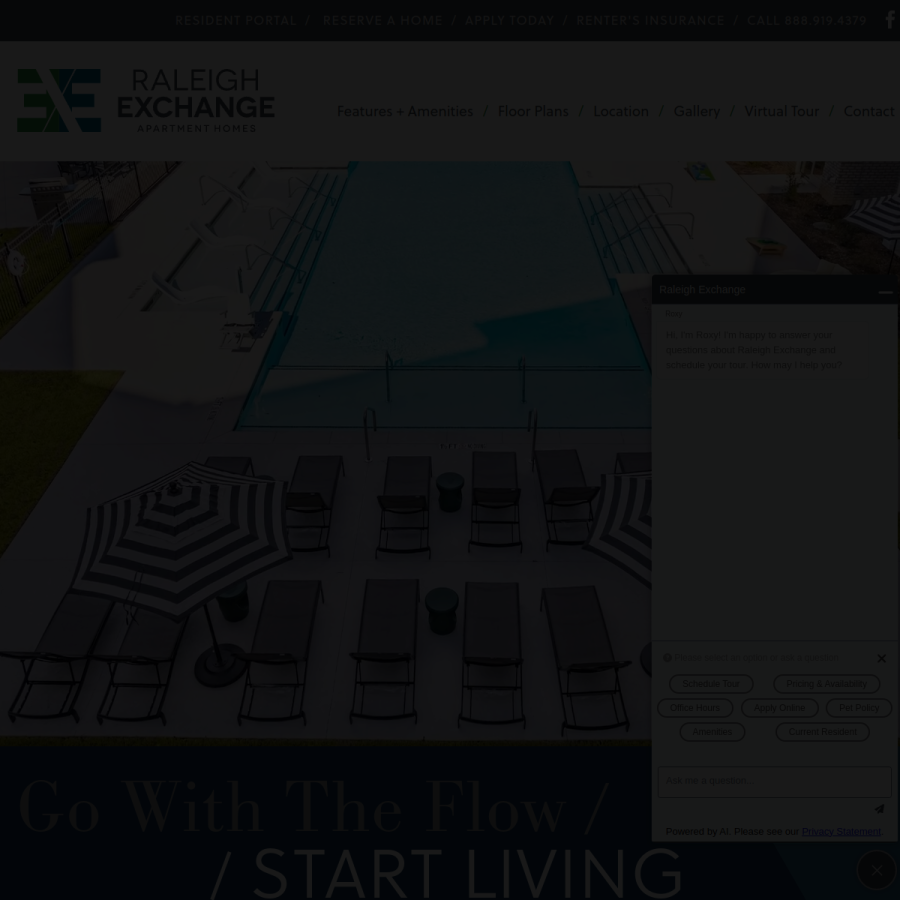 Screenshot of the Raleigh Exchange website