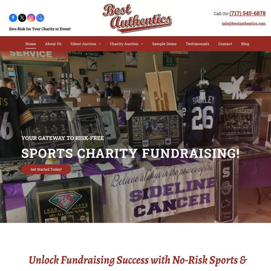 Screenshot of the Best Authentics website