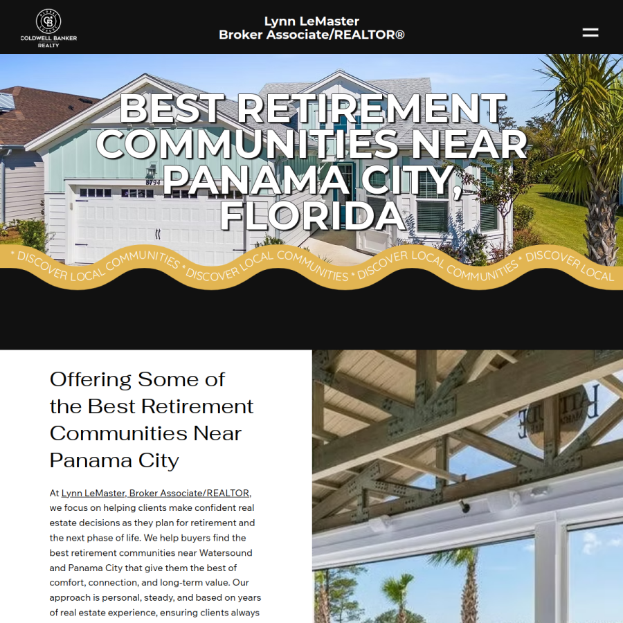 Screenshot of the Lynn LeMaster, Broker Associate/REALTOR website