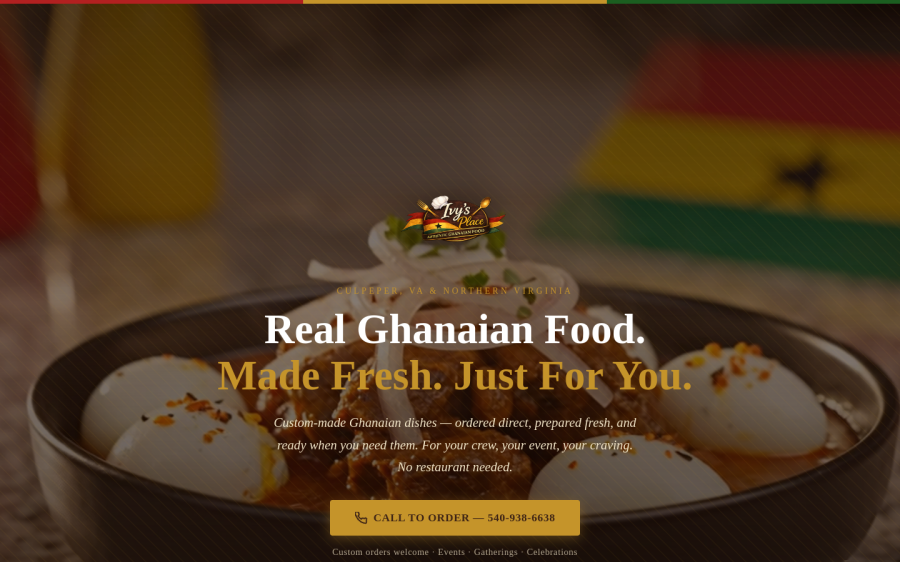 Custom hospitality website