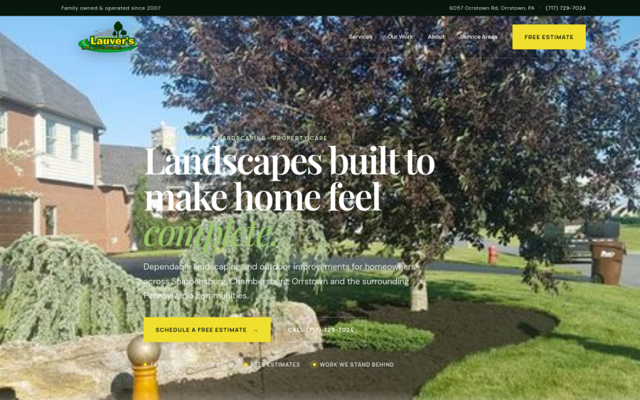Custom small business website