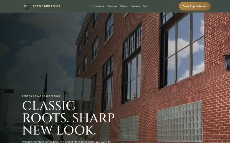 Custom barbershop website
