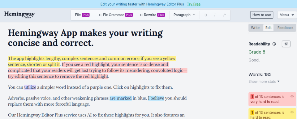 Preview of Hemingway Editor