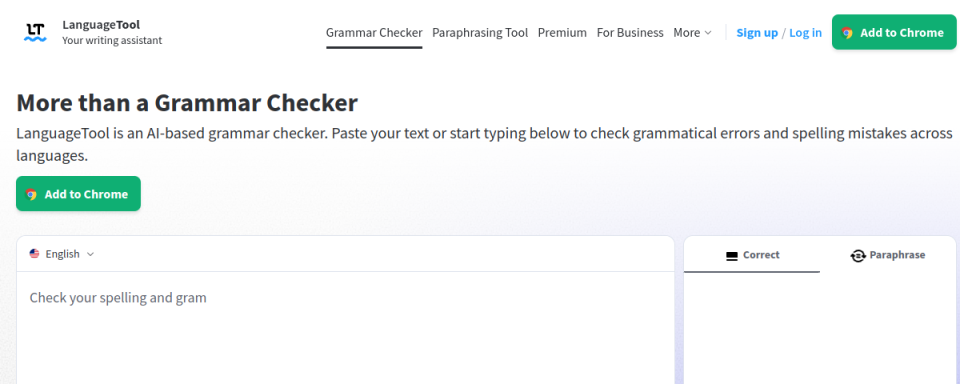 Preview of LanguageTool