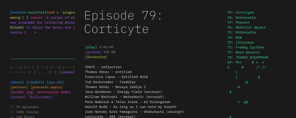 Preview of Music for Programming