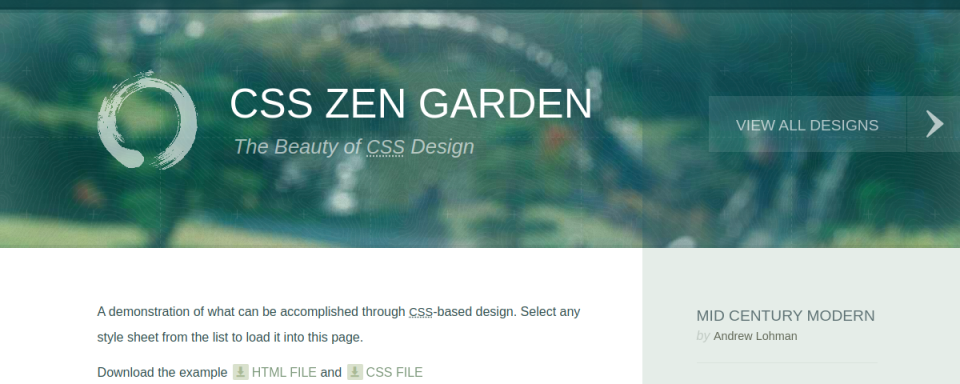 Preview of CSS Zen Garden