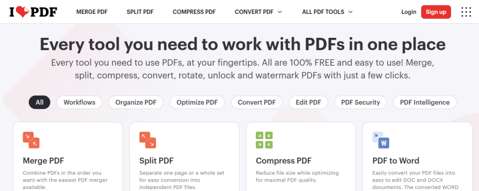 Preview of iLovePDF