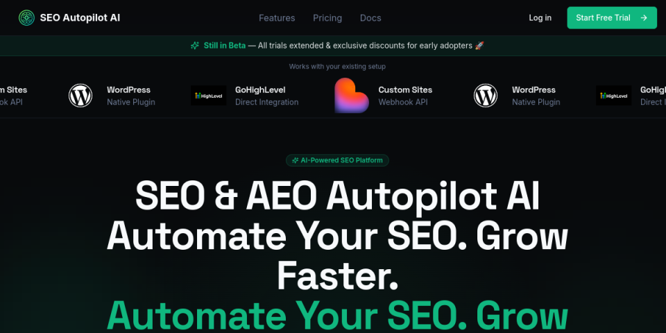 Preview of SEO Autopilot AI