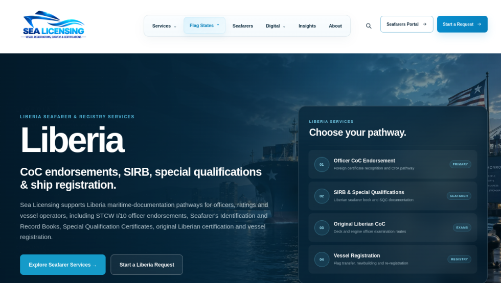 Flag-state service page